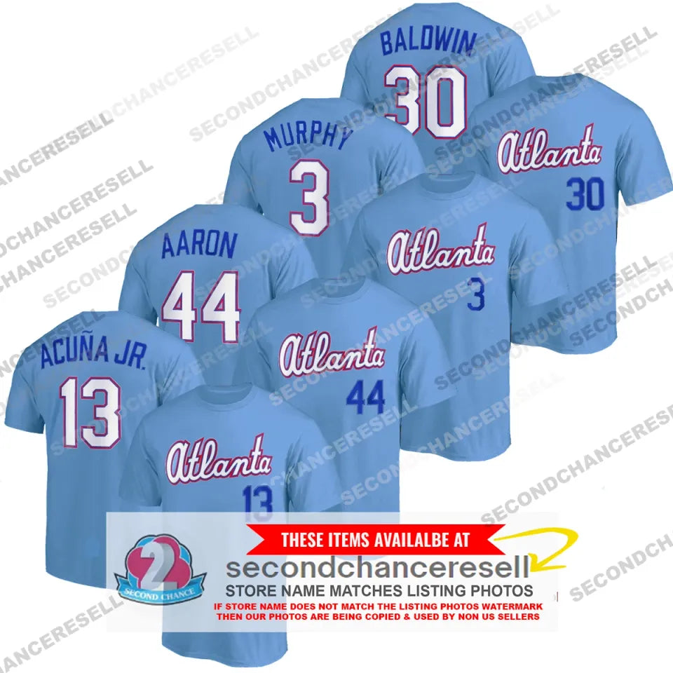 Atlanta Braves 2026 City Connect T Shirt - Acuña Jr, Aaron, Murphy, Baldwin