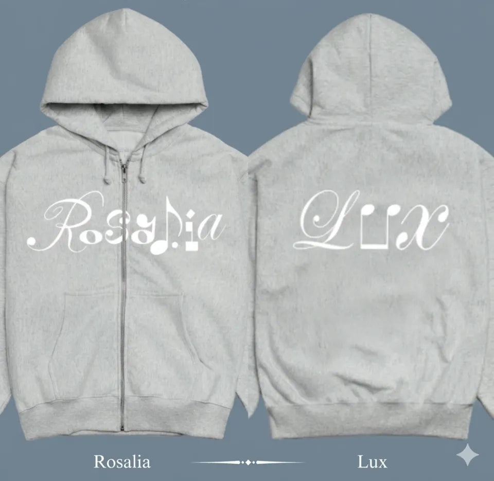 Rosalia Lux World Tour 2026 Logo Zip Hoodie