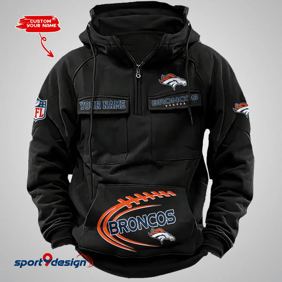 Denver Broncos Custom Cargo Hoodie, Gift For Fan