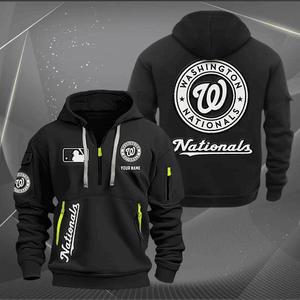 Washington Nationals NNHT0335 Zip Hoodie Multicolor 2024 Edition - Sport9Design