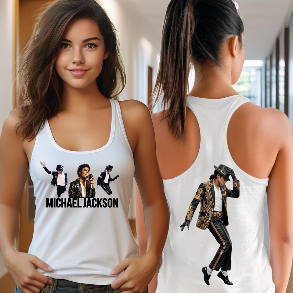 Michael Jackson Graphic Tank Top, King Of Pop Music Fan Tank Top