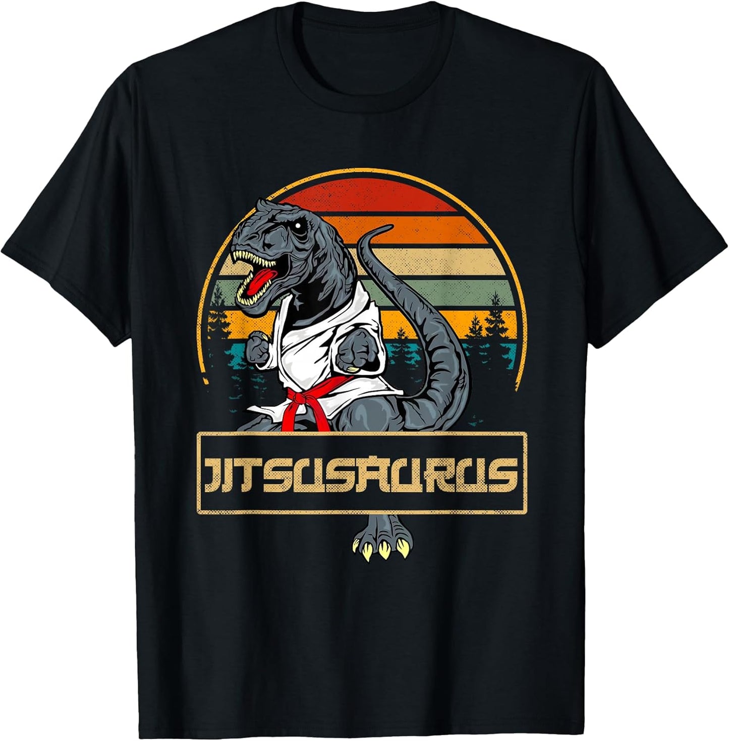 Jitsusaurus Funny Jiu Jitsu T-Rex BJJ MMA Martial Arts Gifts T-Shirt
