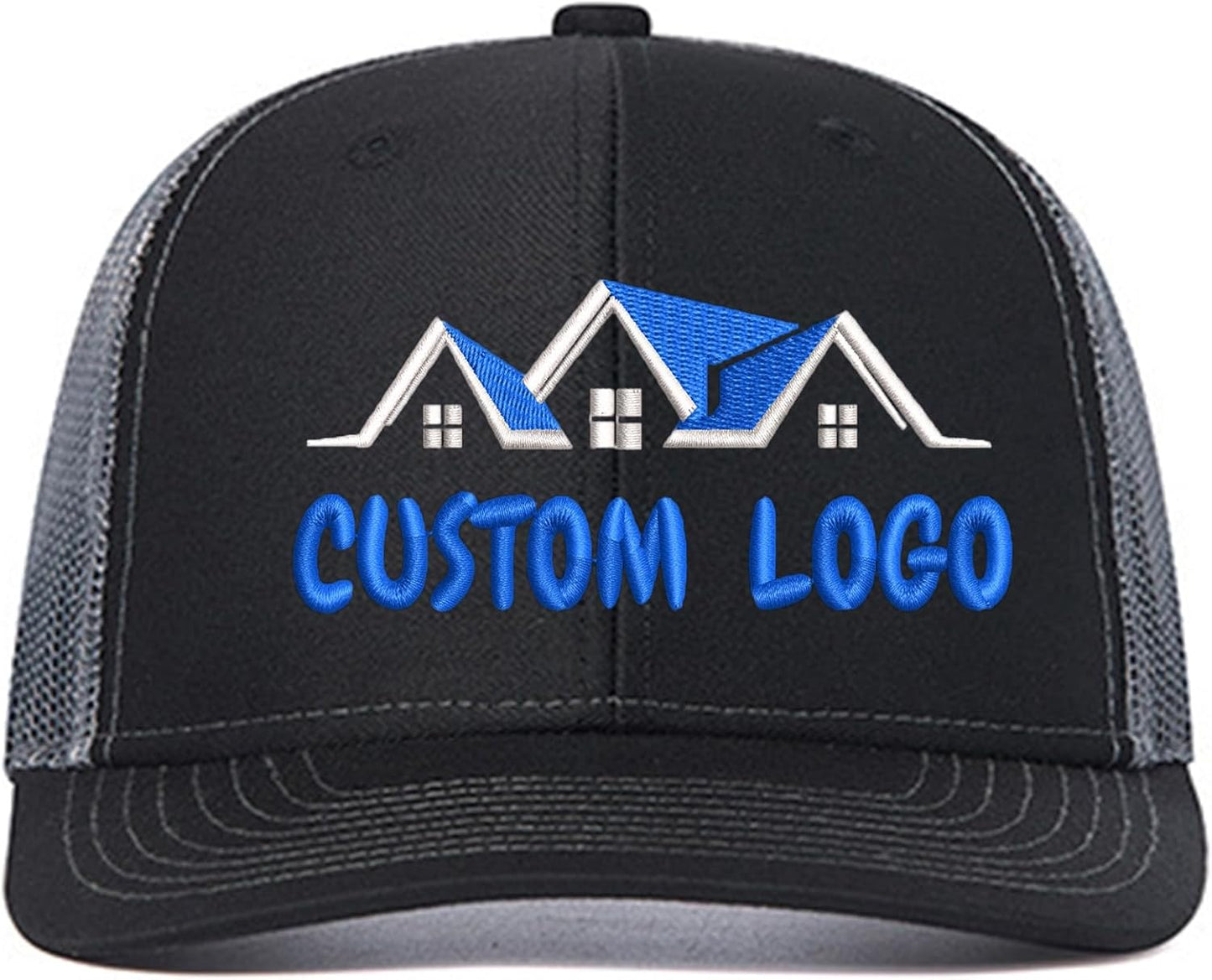 Custom Logo Trucker Hat, Mesh Back Baseball Cap, Embroidered Design, Adjustable Snapback
