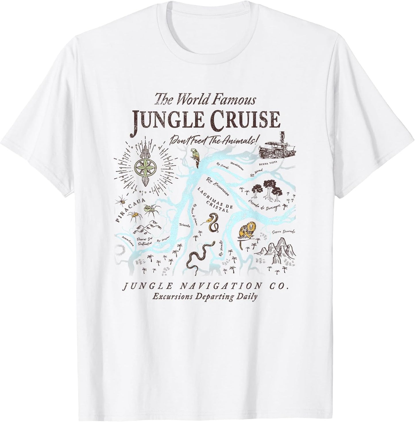 Jungle Cruise World Famous Excursions Departing Daily Short Sleeve T-Shirt