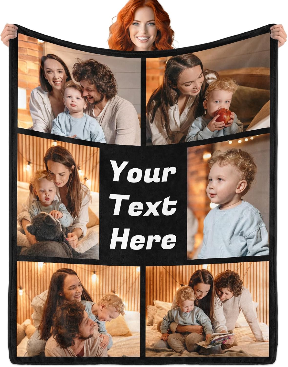 WNNNS Graduation Gifts Custom Blanket with Photos Texts,Personalized Blanket Customized HD-Printing Flannel Blankets Gifts for Men Women Couple Adult Kids Girlfriend Boyfriend.