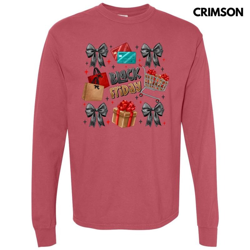 Black Friday Collage Long Sleeve Comfort Colors T-Shirt 'NLB'