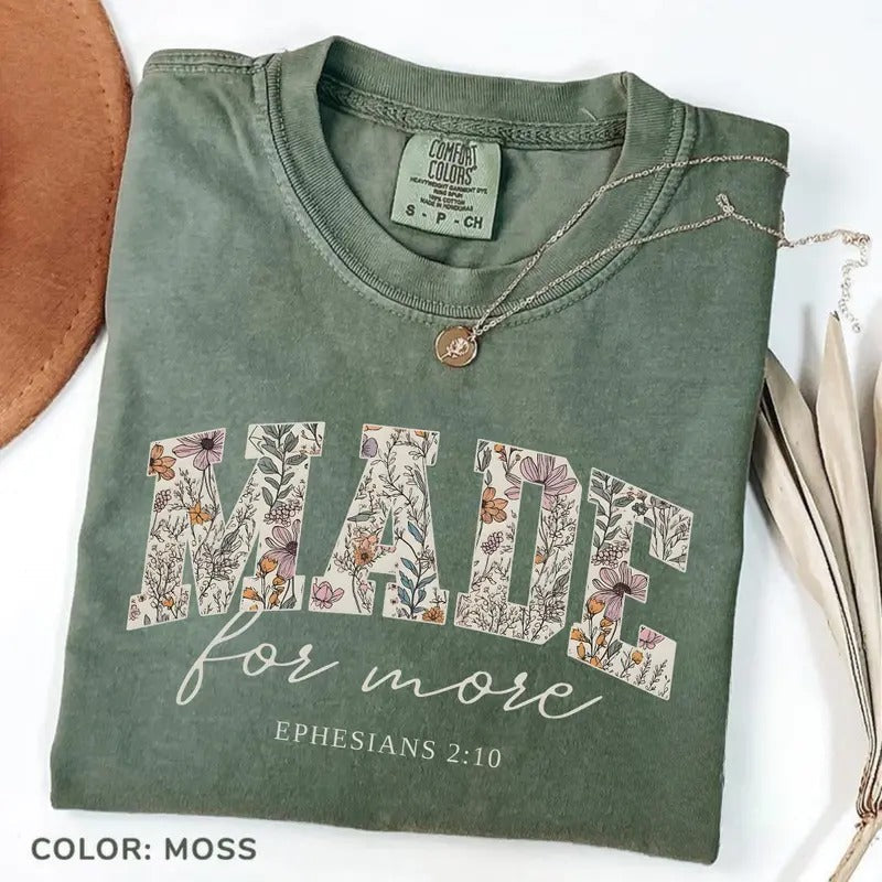 Comfort Colors Bible Verse T-shirt, Cute Christian T-shirt For Women, Religious Tshirt, Jesus Lover Gift, Inspirational TShirt, Motivational Gift