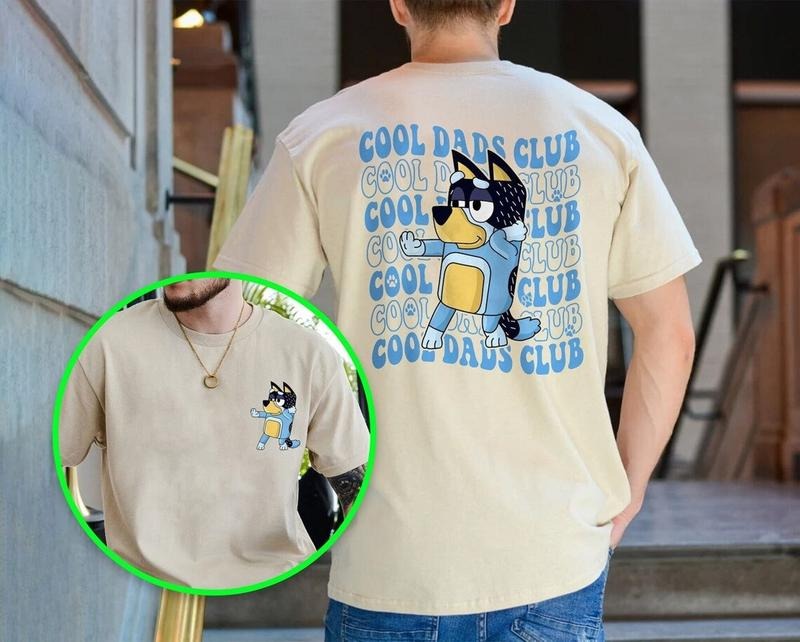 Cool Dad Bluey Shirt, Bluey Father's Day Shirt, Bandit Cool Dad Club Shirt, Dad Birthday Gift, Bluey Rad Dad Club Shirt, Unisex T-Shirt, Gifts For Father Papa, Short Sleeve Tee Shirt, Gifts For Birthday Mothers Day Christmas