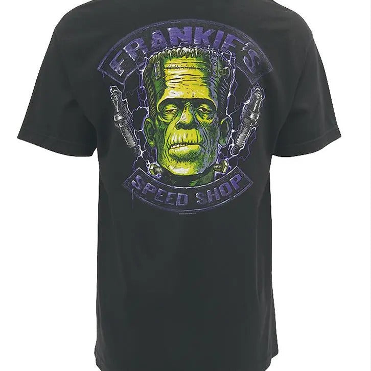 Frankie's Speed Shop T-Shirt mens clothing Crewneck Cotton