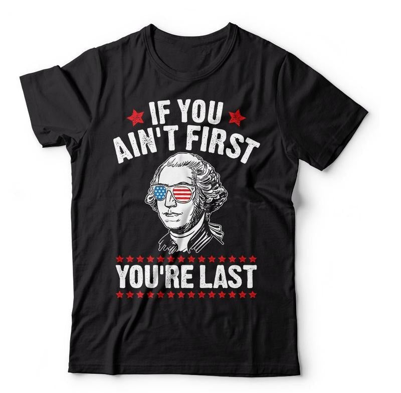 Funny 4th Of July Shirts, George Washington 4th Of July Shirt, Men Women Patriotic American Usa Tshirt, President Tee, Usa Flag, Unisex T-Shirt, Gifts For Friend, Short Sleeve Tee Shirt, Gifts For Birthday Fathers Day