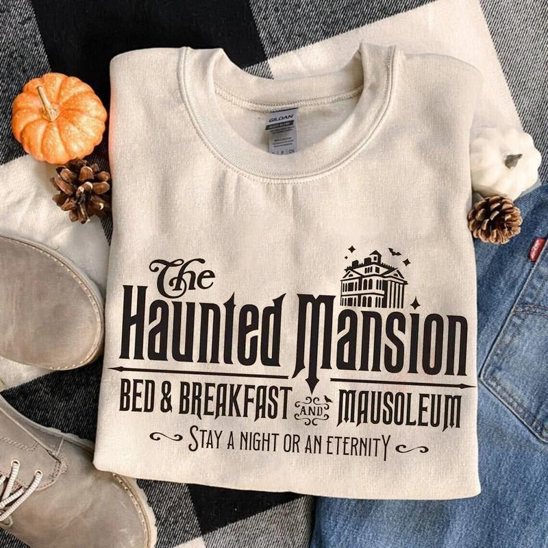 Haunted Mansion Hitchhiking Ghosts Madame Leota Welcome Foolish Mortals Sweatshirt