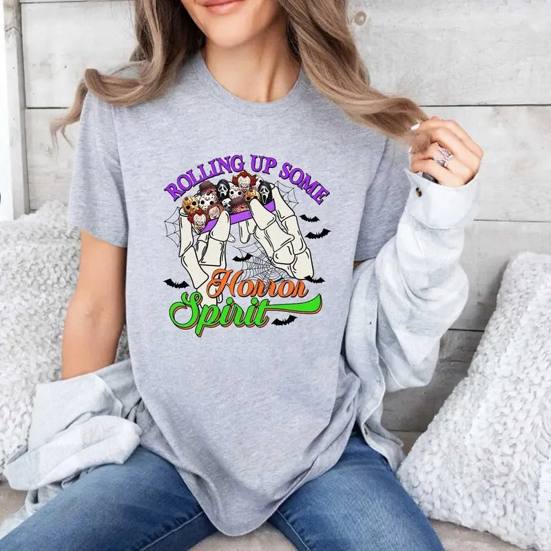 Horror Spirit Shirt, Hallowen Shirt, Cute Fall Shirt, Spooky Season