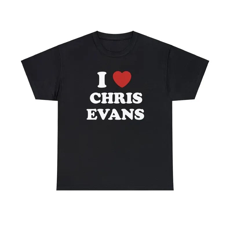 I Love Chris Evans Unisex Tee, I Love T shirt Menswear T-Shirt
