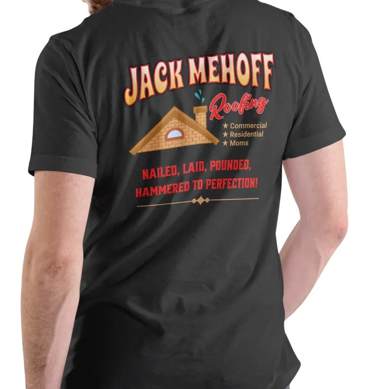JACKS Roofing T-Shirt - Unisex Cotton T-Shirt with Cotton Fabric and Plain Design Menswear Soft