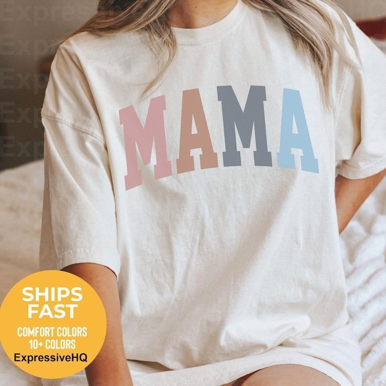 Mama Shirt For Mothers Day Gift From Daughter, Mama Tshirt For Birthday Gift For Her, Baby Shower Gift Christmas Gift For Mom