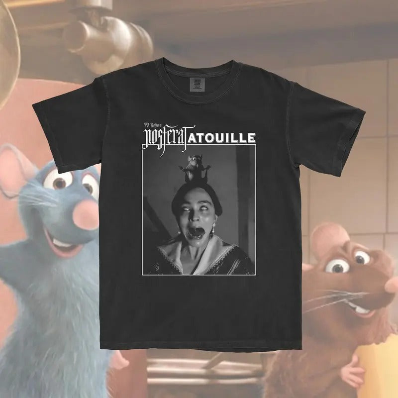 Nosferatatouille Nosferatu Ratatouille mashup shirt for fans of Horror and Comedy