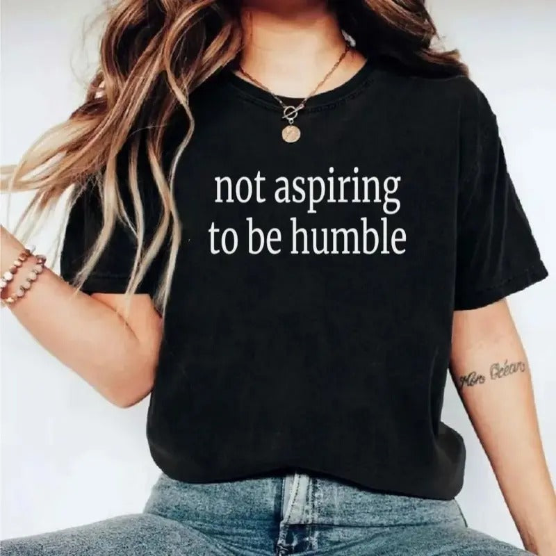 Not Aspiring To Be Humble Shirt, Kamalaa Harris Shirt, Kamalla Harris 2024, Madam President, Democrat Election 2024 T Shirt, Vote Blue, Unisex Tee
