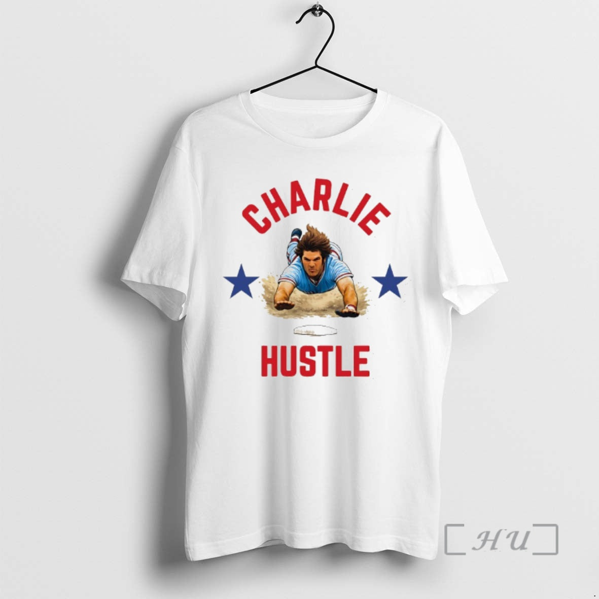 Officials Charlie Hustle Flying Pete Rose Of Cincinnati Reds Graphic