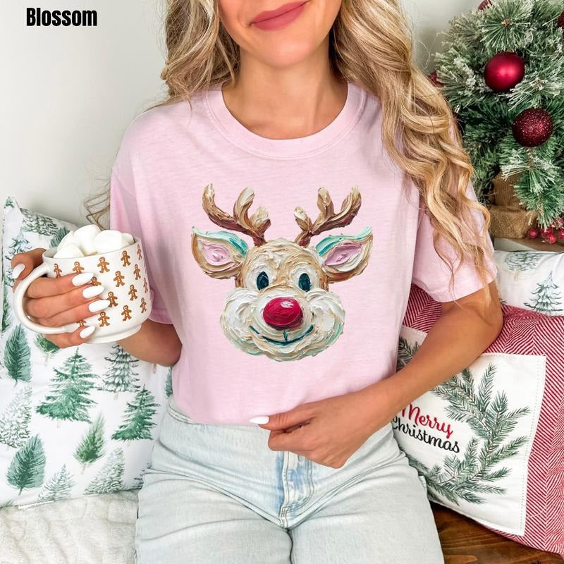 Painted Reindeer Comfort Colors T-Shirt 'NLB'