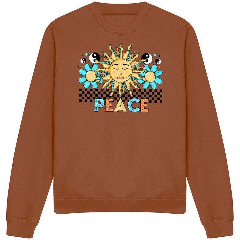 Peace Retro Sun Just Hoods Sweatshirt