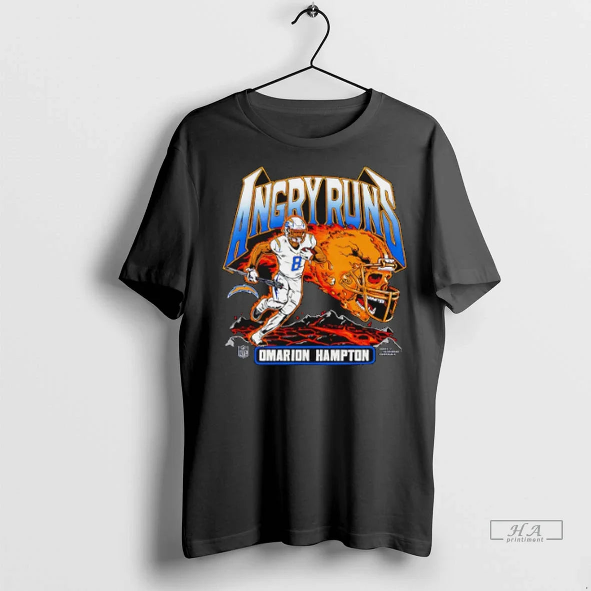 Trendy Angry Runs 2025 La Chargers Omarion Hampton Shirt Sweater