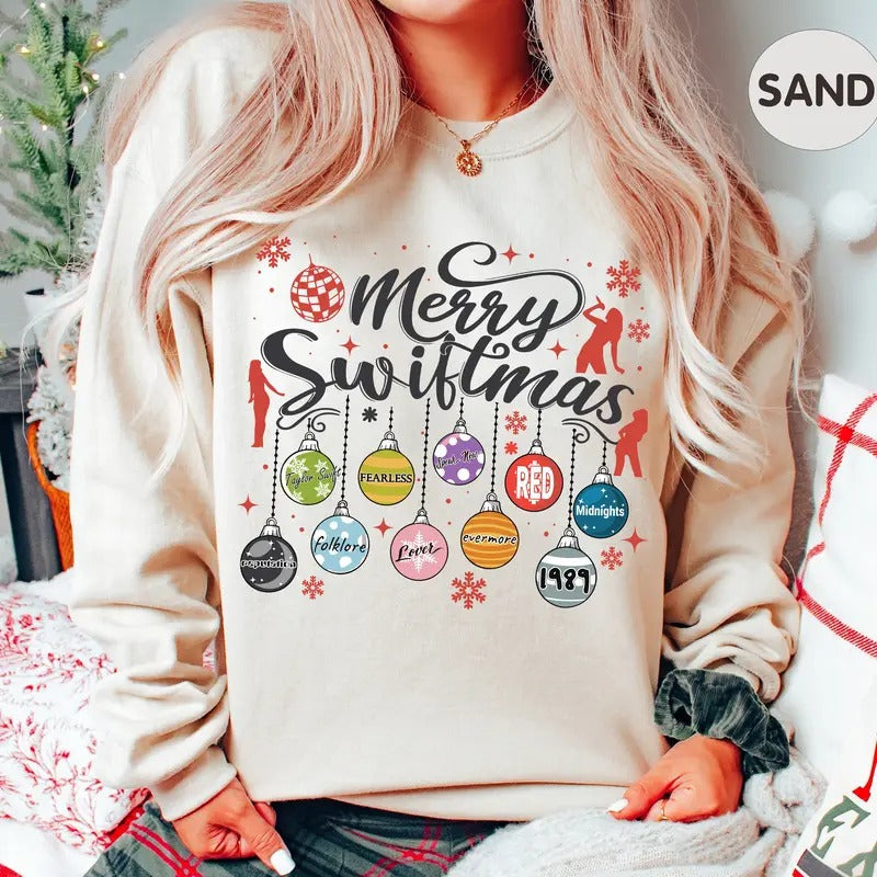 Ugly Christmas Sweatshirt, Merry Swiftmas Sweatshirt, TS 1989 Sweatshirt, Swiftmas Tee, Gift For Her