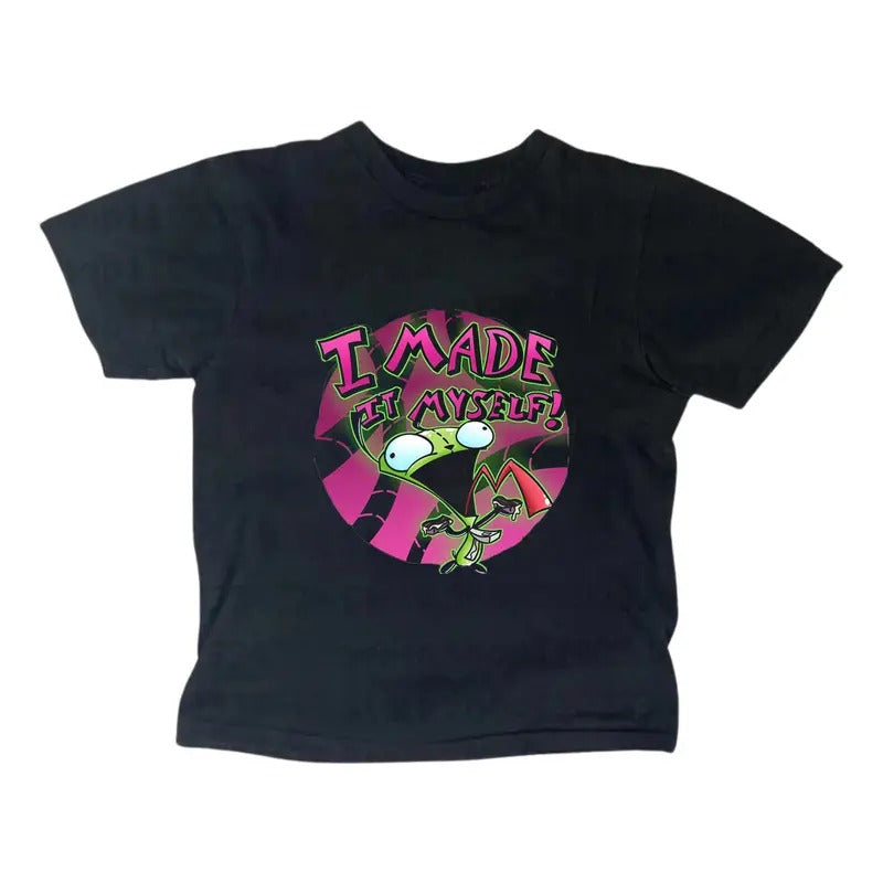 Y2K Women Streetwear Gothic Emo Girl Top - Vintage Zim Baby Tee - Scene Clothing 2000s - Gift For Girlfriend - Gamis, Womenswear
