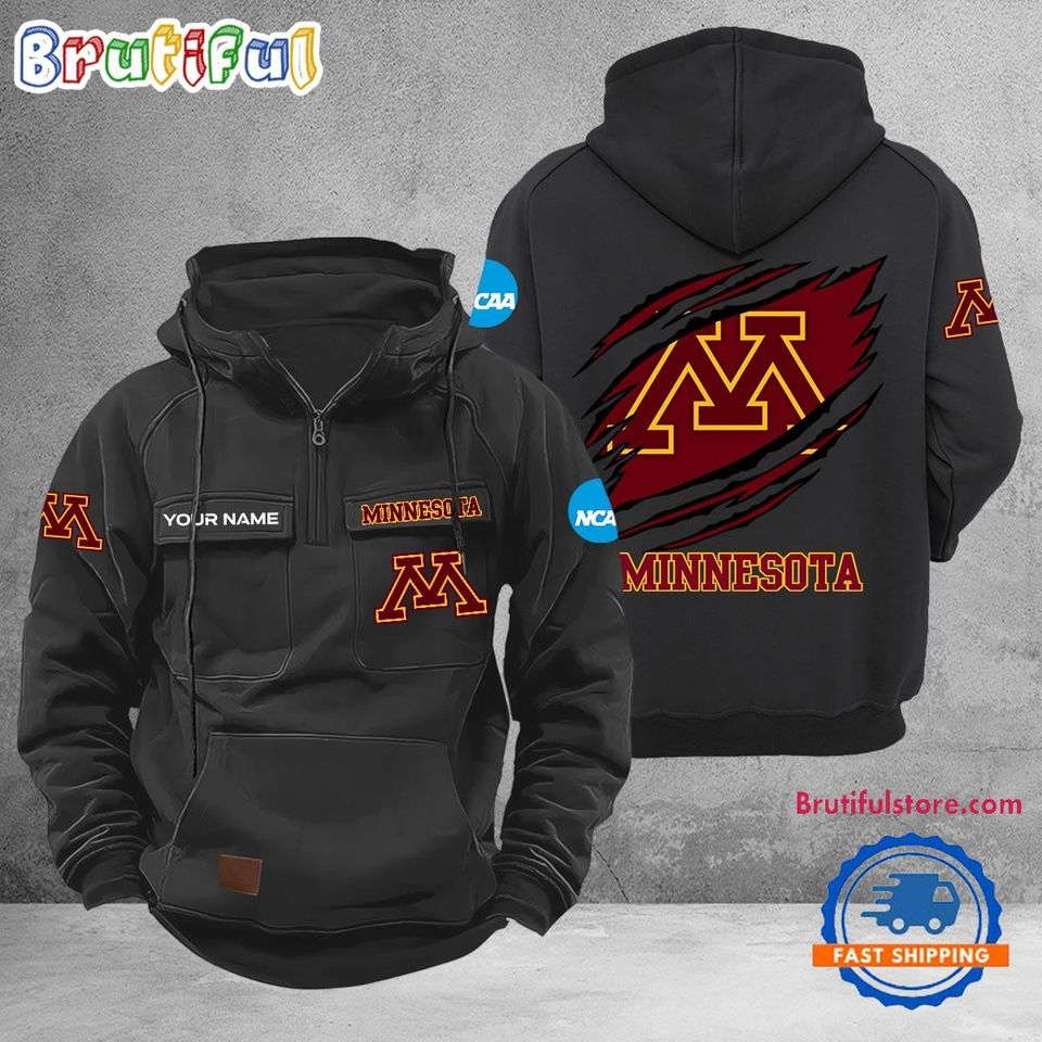 Minnesota Golden Gophers Sport Team Design Logo Name Cargo Hoodie