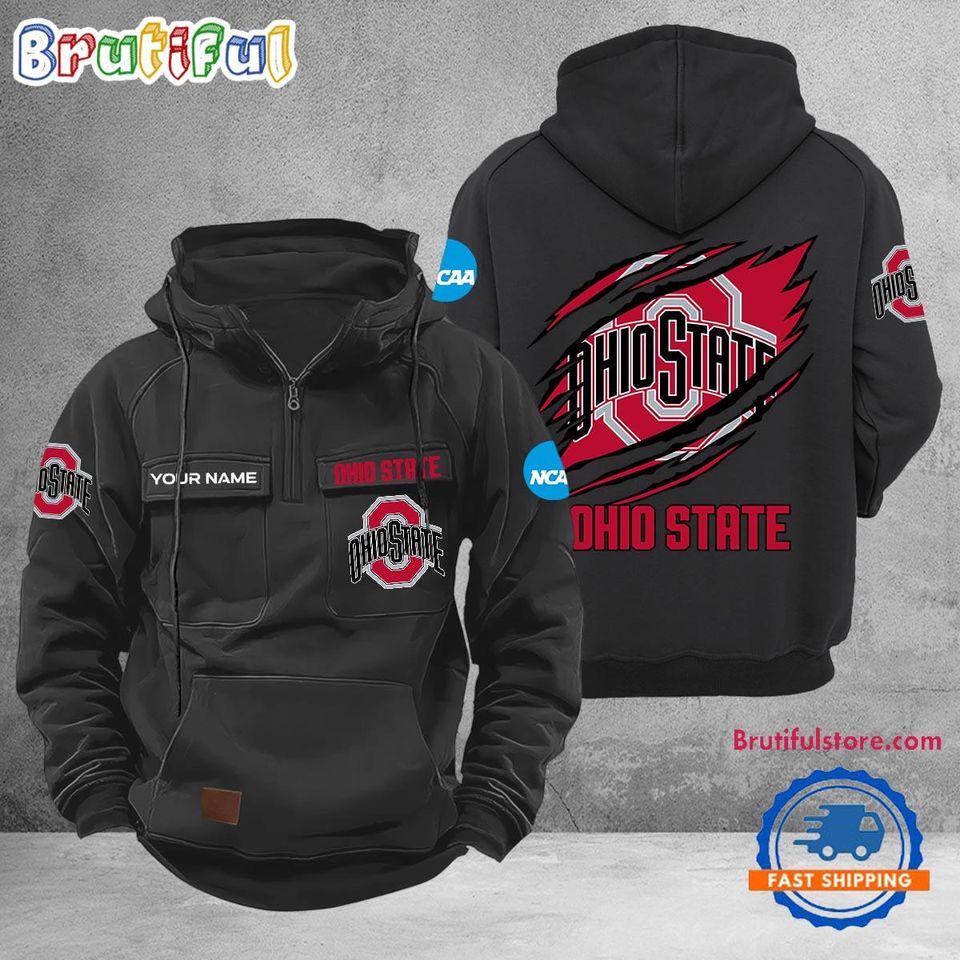 Ohio State Buckeyes Sport Team Design Logo Name Cargo Hoodie
