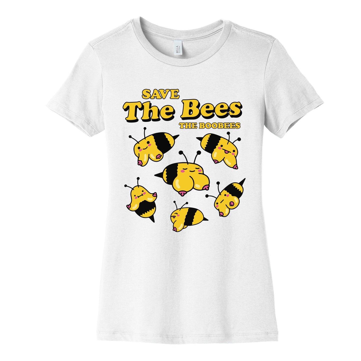 Save The Bees Boobees Womens Cotton Tee