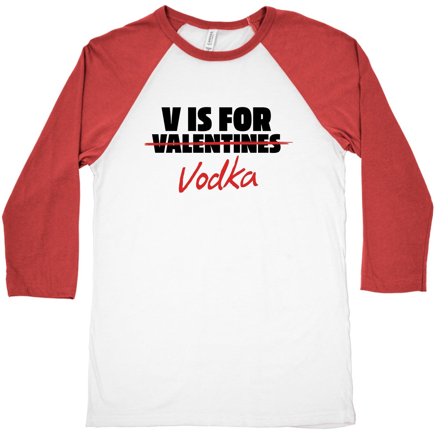 V Is For Vodka Baseball Tee