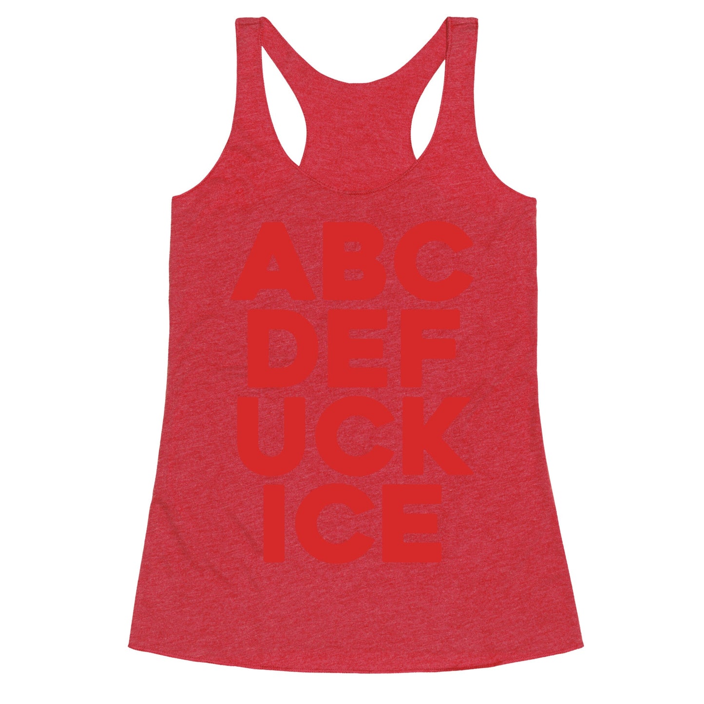 Fuck ICE Alphabet Racerback Tank