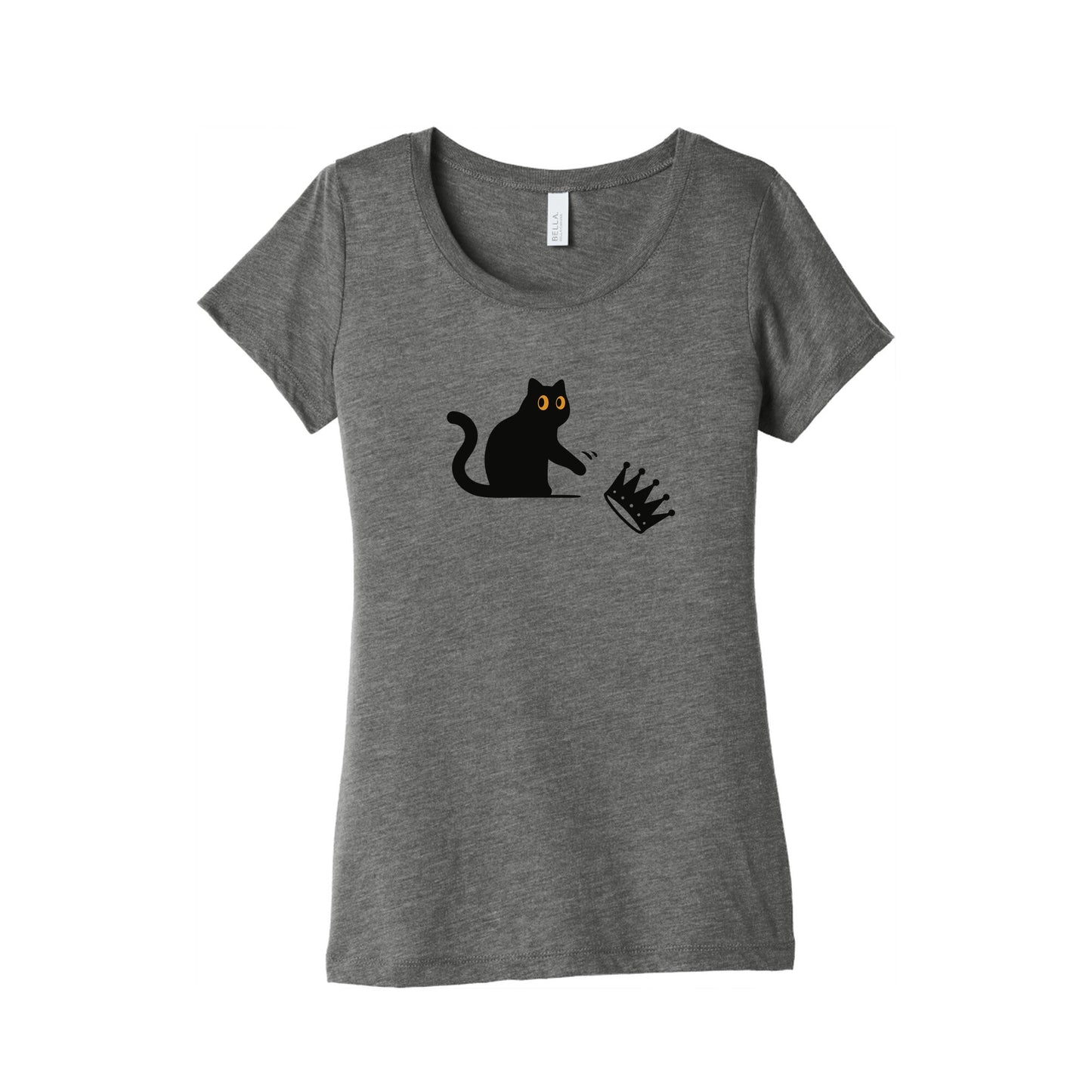 No Kings Cat Womens Triblend Tee