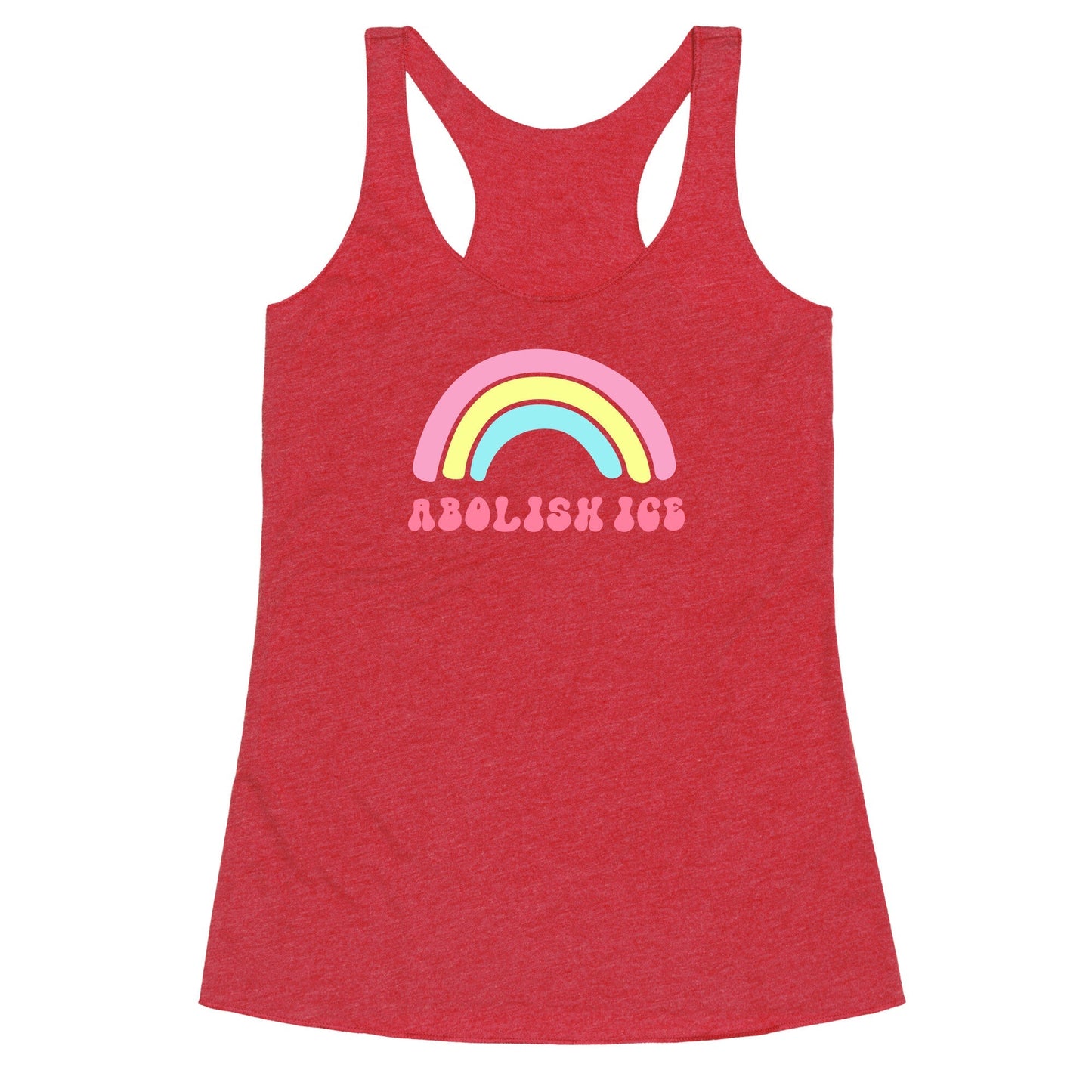 Abolish ICE Rainbow Racerback Tank