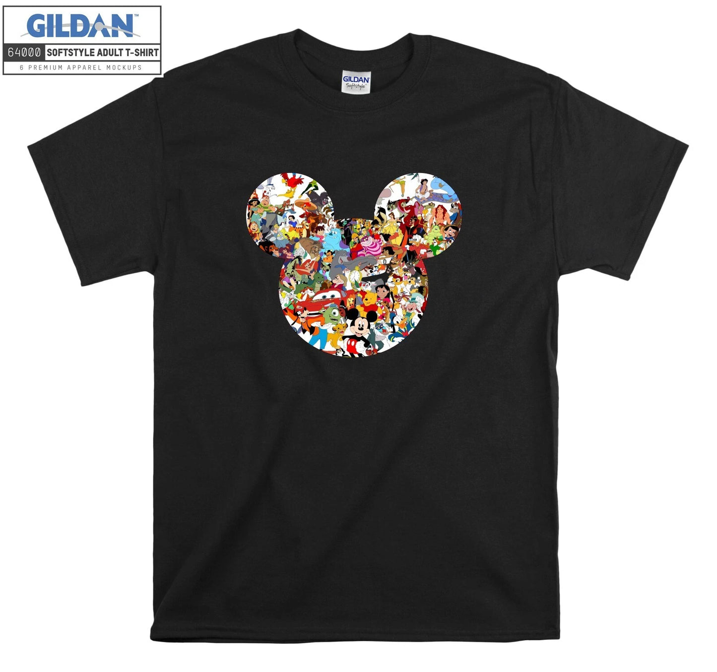 All Characters Disney Mickey Mouse T-shirt T shirt Men Women Unisex Tshirt 903
