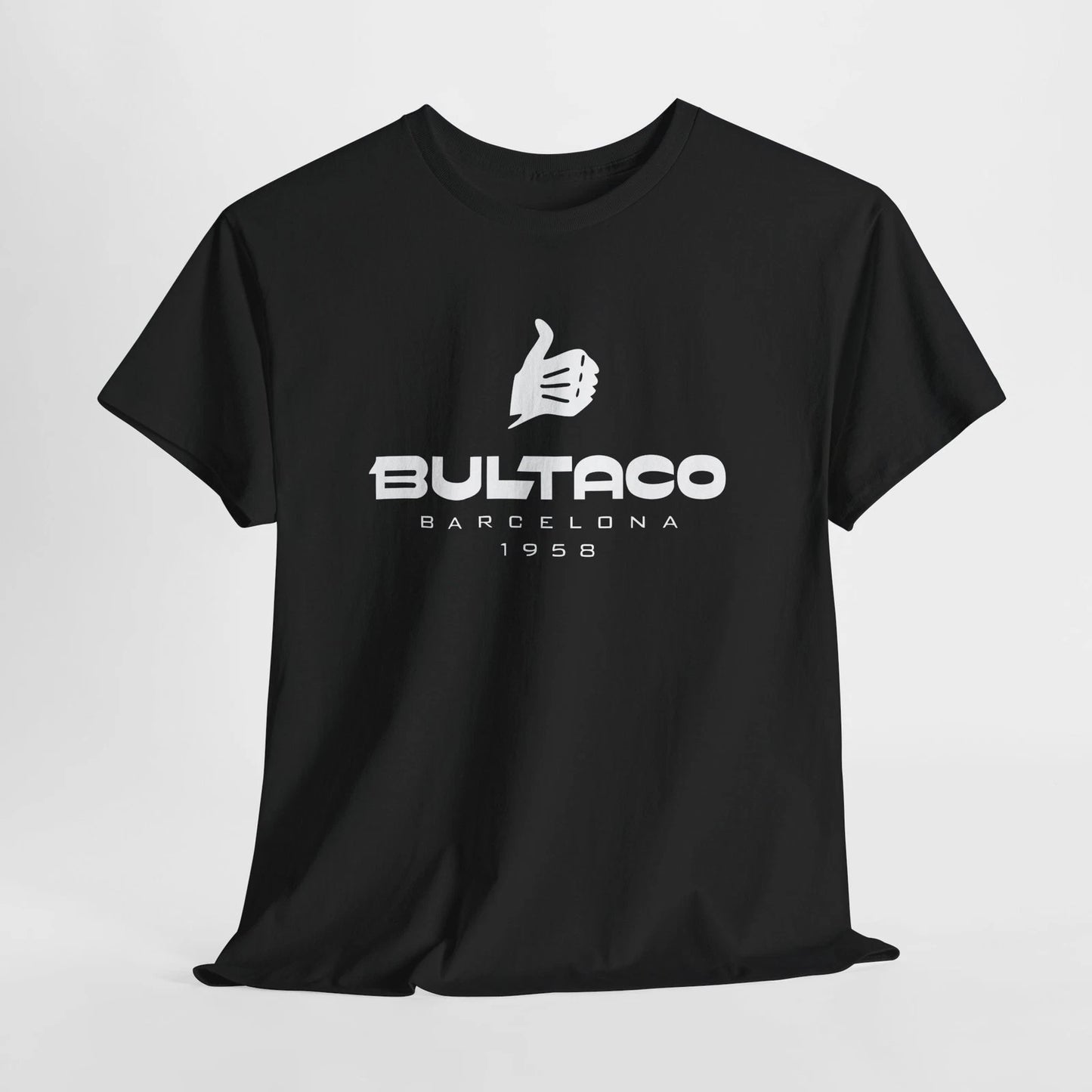 FUNNY BULTACO MOTORCYCLE HAND LOGO T-SHIRT AMERICAN USA SIZE S-5XL