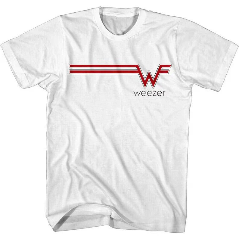 Weezer Shirt Band Striped Logo Graphic Tees