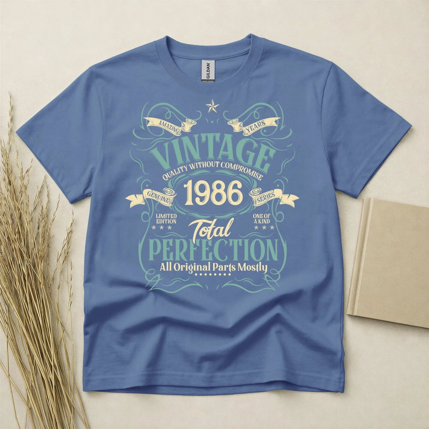 Vintage 1986 40th Birthday T Shirt Custom 40 Years Gift Gildan Heavy Cotton Top