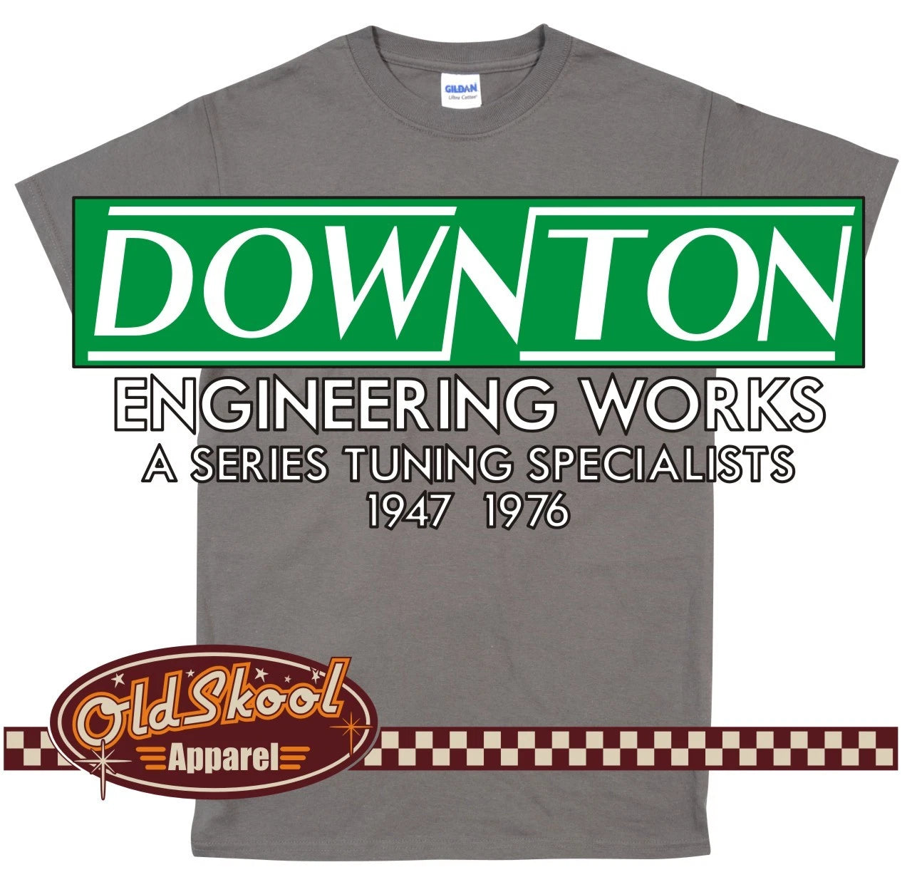 Downton Engineering Classic Car T Shirt A Series Tuning Mini Morris Leyland