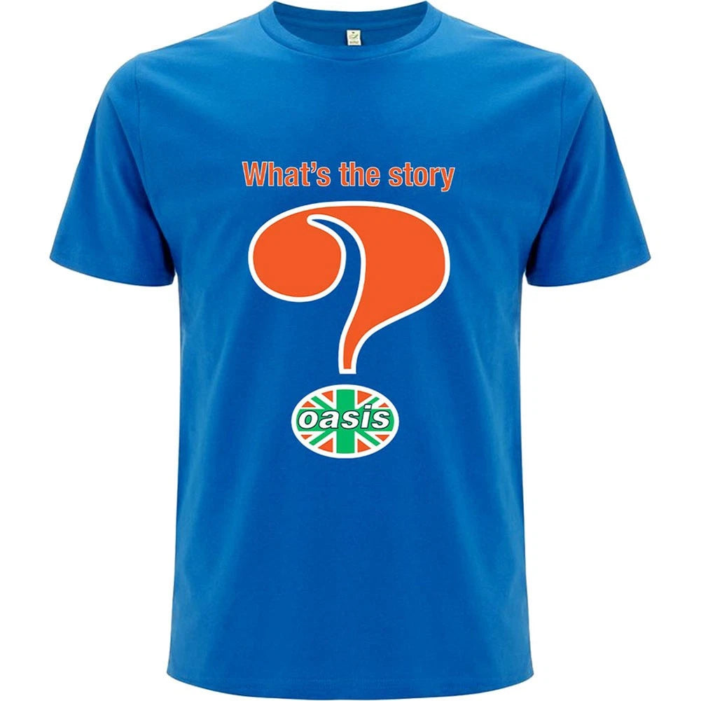 Men's Oasis Question Mark Slim Fit T-shirt Medium Blue