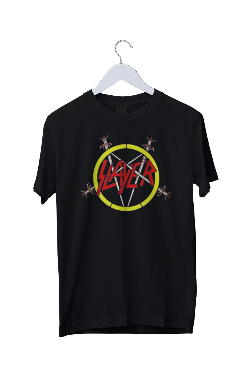 Slayer Pentagram Graphic Print Unisex T-Shirt Mens S M L XL 2 3 4 XL