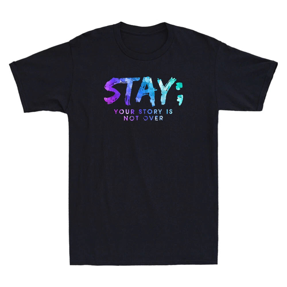 Your Story Is Not Over Stay Suicide Prevention Awareness Vintage Men's T-Shirt