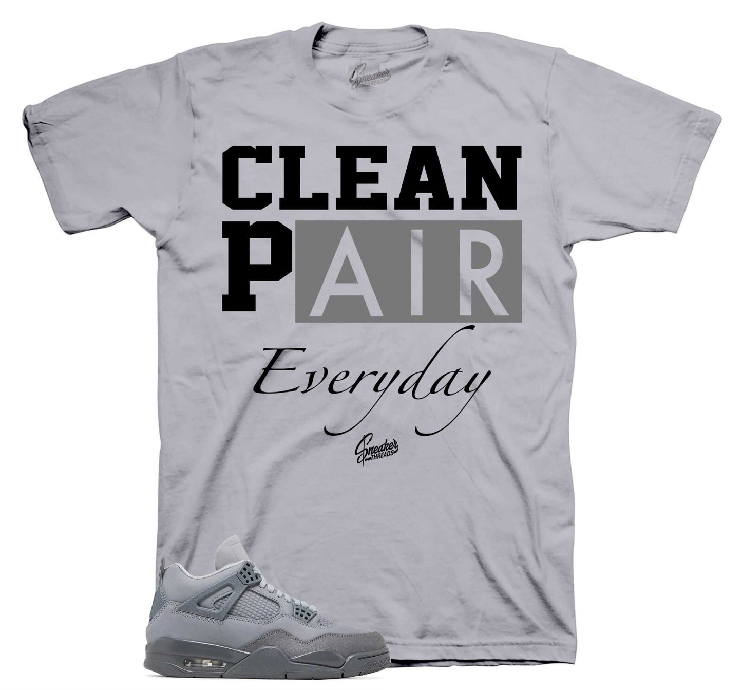 Shirts To Match Retro 4 Wet Cement Olympic Paris - Clean Pair Sneaker Tees