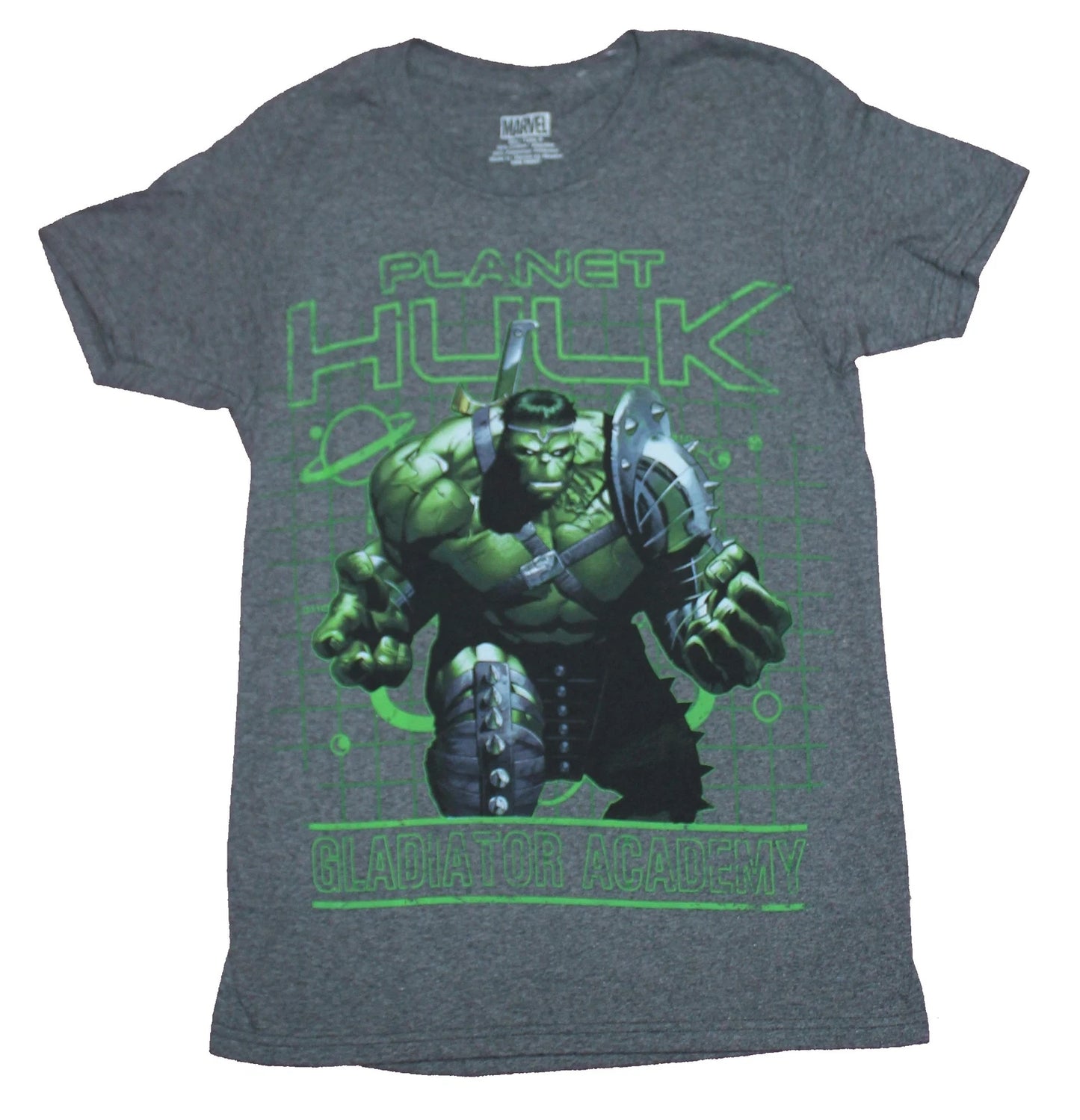 Hulk Adult New T-Shirt - Planet Hulk Gladiator Academy Battle Ready Incredible