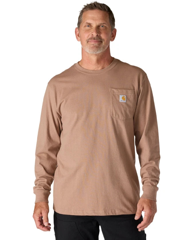Carhartt Men's K126 Long Sleeve Workwear Crewneck T-Shirt-NEW COLOR OPTS!!!!