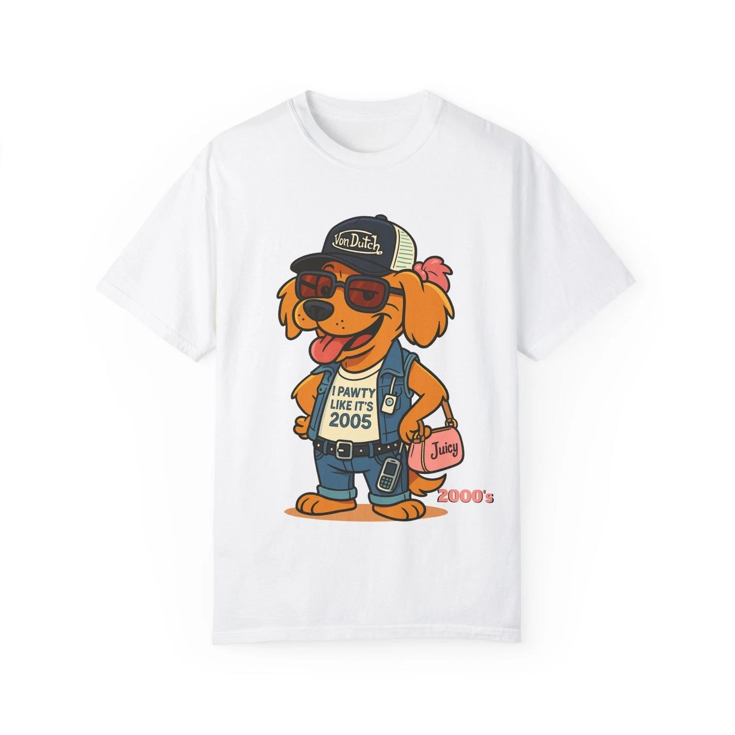 Vintage 2000's Dog Unisex T-shirt, Y2K Puppy Graphic Tee, Retro Dog Lover Shirt