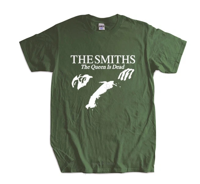 Hot The Smiths "The Queen is Dead" T-Shirt | Green, Black, Grey, Blue