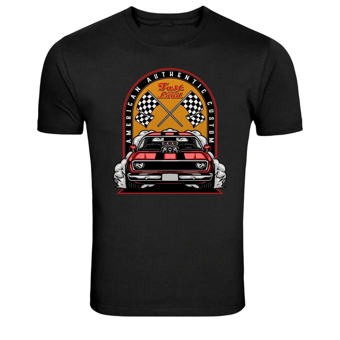 Fast and Loud American Custom Muscle Car Racing Vintage T-Shirt