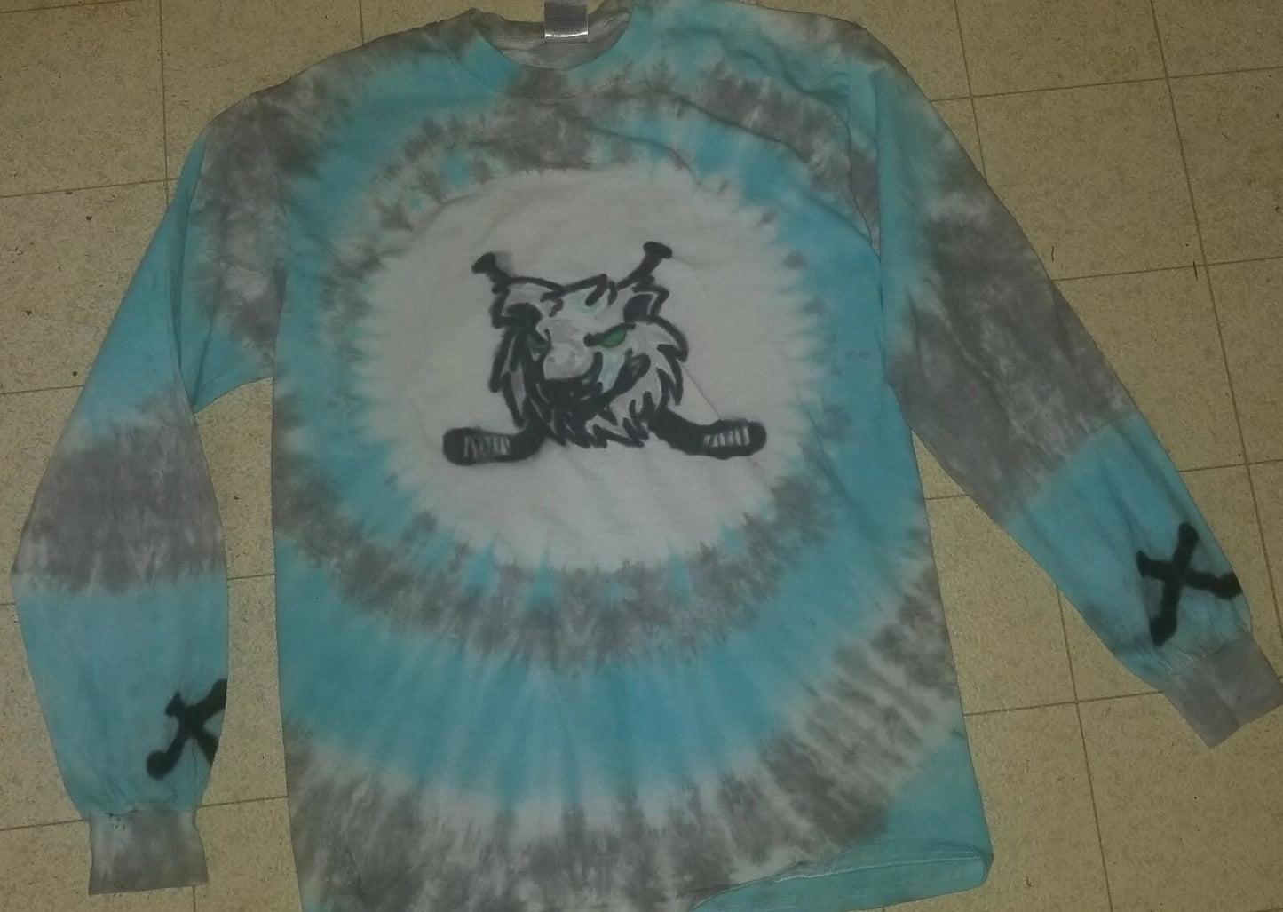 ADULT Handmade Tie Dye shirt - HOCKEY: BLACKHAWKS BLUES CAPITALS PREDATORS SABRE
