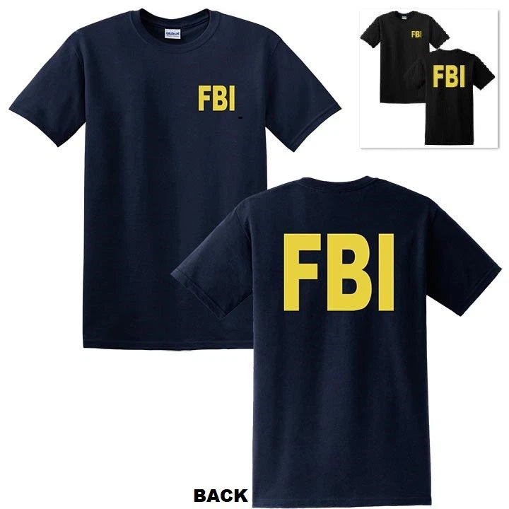 NEW FBI FEDERAL BUREAU OF INVESTIGATION PRANK FUNNY JOKE NOVELTY T-SHIRT TEE